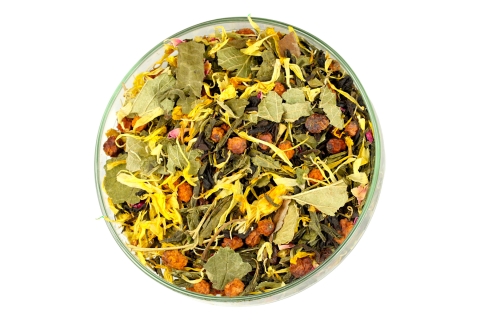 Herbata Ziołowa z Zieloną Senchą KRAINA POZIOMEK